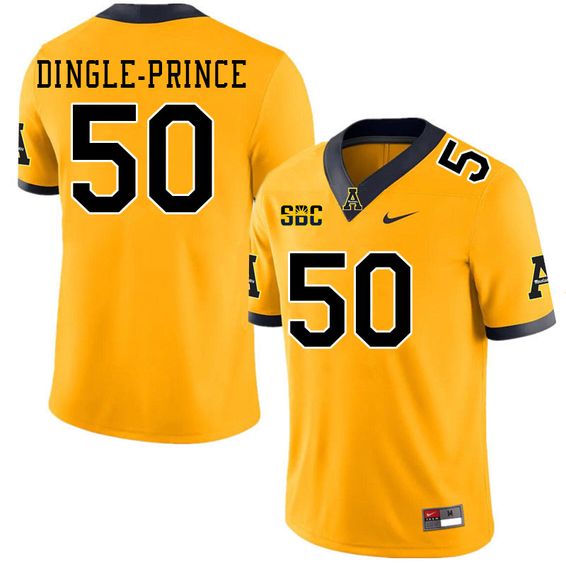 Men #50 DeAndre Dingle-Prince Appalachian State Mountaineers College Football Jerseys Stitched Sale- - Click Image to Close